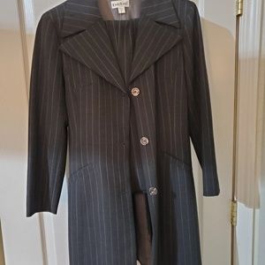 Be be grey pin strip suit
